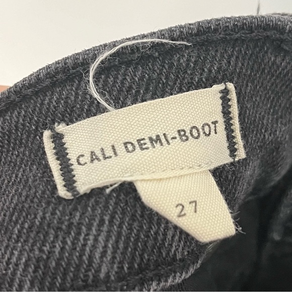 Madewell 27x26 Cali Demi-Boot Jeans in Starkey Wash 0357 faded black high rise - Picture 6 of 10